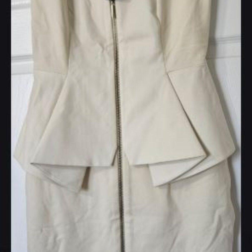 Women TED BAKER LONDON Peplum Structured Zip Dress US Size 2, WAS $325